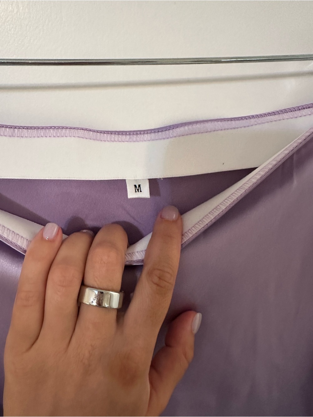 Lilac Satin A-Line Midi Skirt - Picture 3 of 3